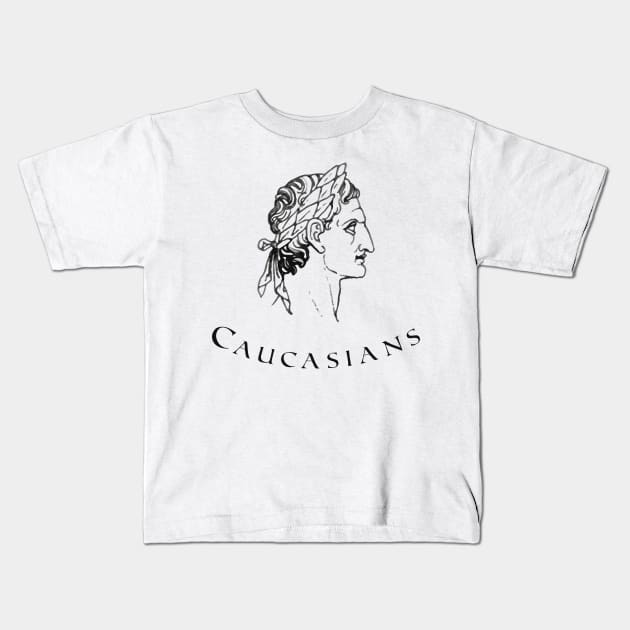 Caucasians Kids T-Shirt by Tamie